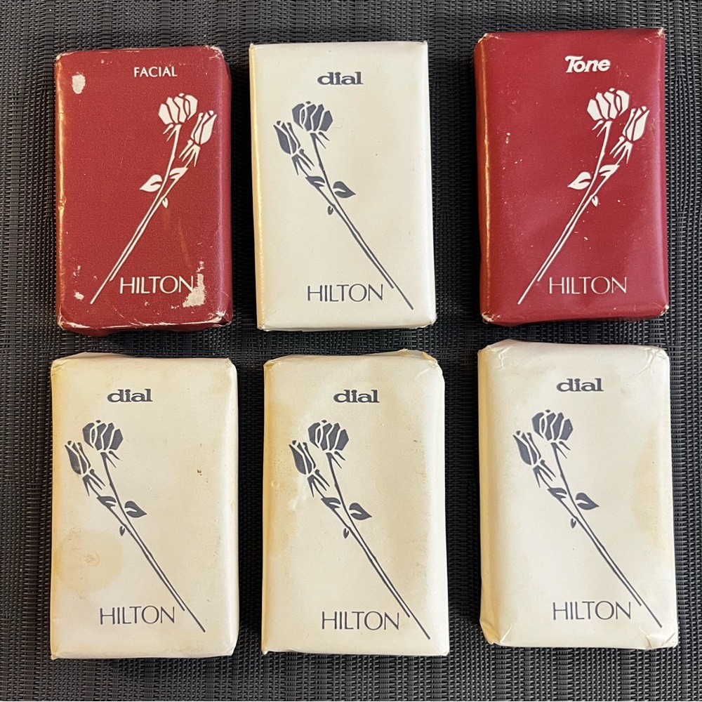 Vintage Hilton Dial & Tone Travel Soap Set of 6